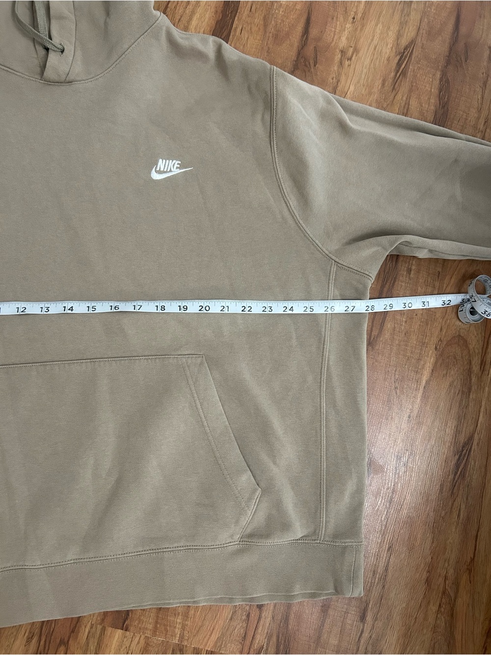 Nike Sportswear Club Fleece Tan Oversized Hoodie Sweatshirt Mens Size XXL - Picture 8 of 10